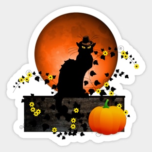 Chat Noir Thanksgiving Sticker